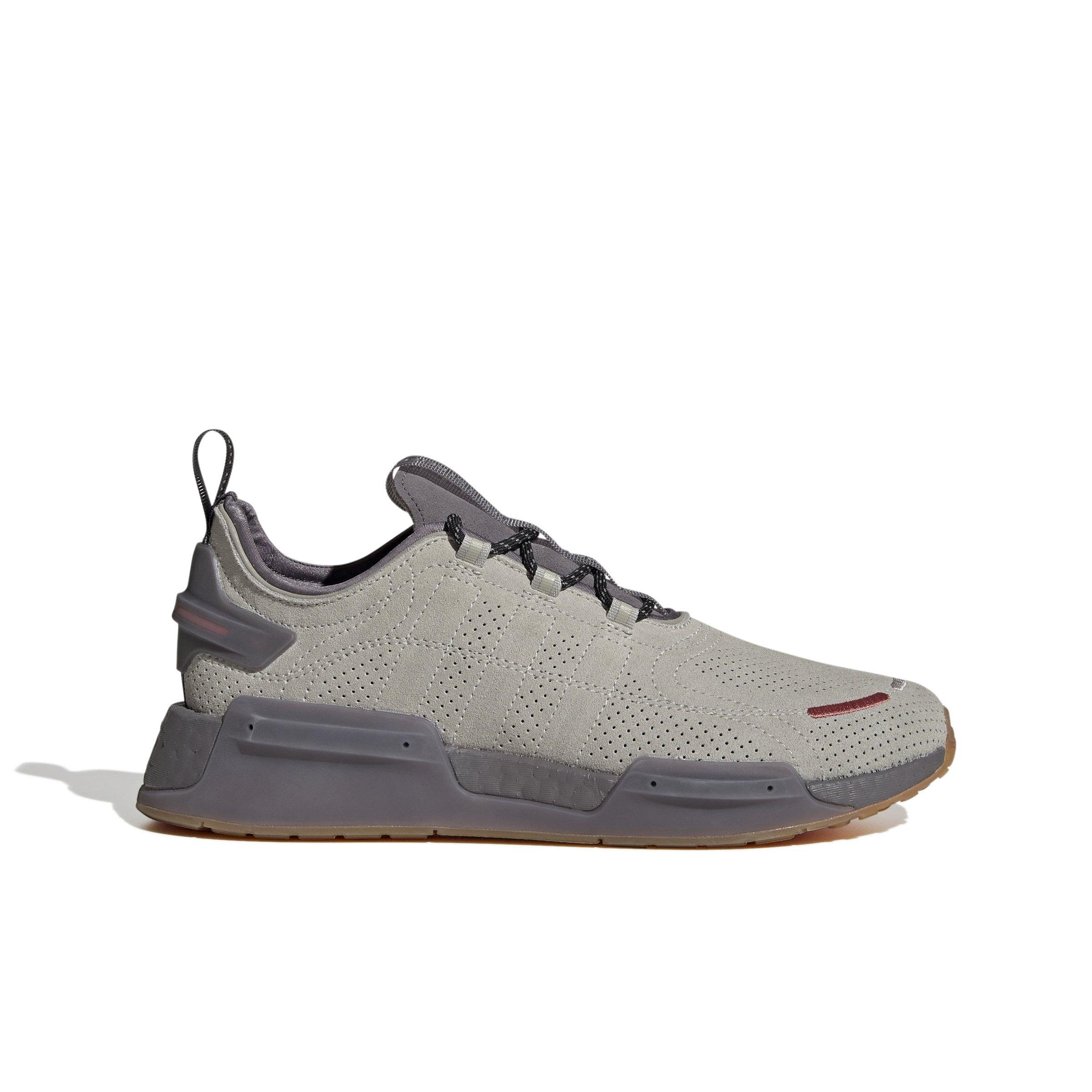 Adidas nmd r1 grey/green shop grade school kids' shoe